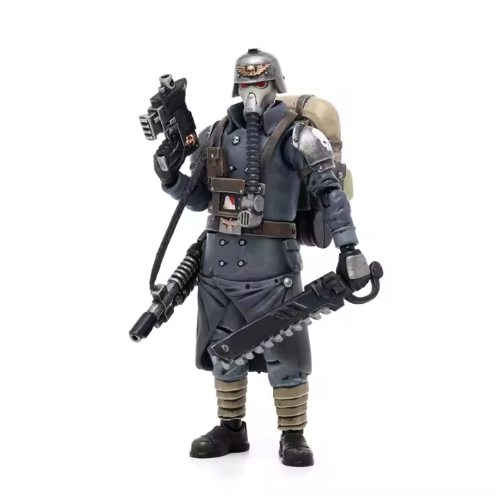 JOYTOY 1/18 Figura de acción 40K Astra Militarum 
 Death Korps of Krieg Veteran Squad Sargento Reedición Colección de anime Modelo militar - 1