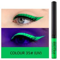 HANDAIYAN Juego de delineador de ojos líquido mate de 12 colores, delineador de ojos colorido intenso metálico resistente al agua, larga duración, punta ultrafina a prueba de manchas - details 44