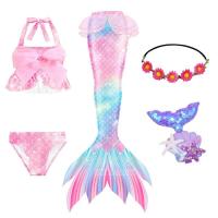 Cola para niños y niñas, disfraz de sirenita, ropa de playa y piscina, traje de baño - details 11