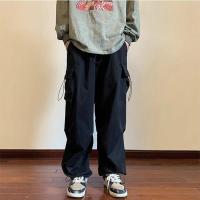Pantalones Casuales de Primavera 2025 Cintura Elástica, Color Sólido, Múltiples Bolsillos, Estilo Suelto para Hombres y Mujeres - details 5