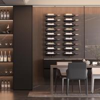 montado en la pared para 12 botellas de vino, de madera, soporte para cocina, comedor, bar - details 3