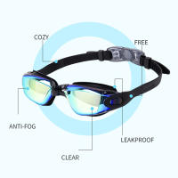 Gafas de Natación para Hombres y Mujeres Protección Anti-enjuague UV Impermeables Silicona Ajustable Ideales para Adultos Diving Glasses - details 1