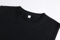 Camisas sin mangas para hombres, camiseta sin mangas de entrenamiento físico para hombres, camisetas sin mangas casuales para hombres, chaleco sin mangas de alta gama, chaleco de baloncesto 100% algodón, estilo de pareja sin mangas para jóvenes - details 5