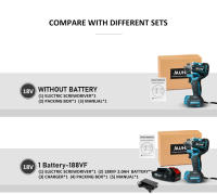 Alicatador eléctrico recargable sin escobillas portátil 20+1 Torque para batería Makita 18v Herramienta de mejora del hogar normal con batería - details 4