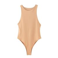 Bodysuit Veraniego Para Mujer Sexy Y Slim De Color Sólido Verde Ajustado Casual Chic Para Club Polyester Sin Decoración - details 9