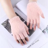 Guantes cálidos y suaves para hombre y mujer, manoplas coreanas de piel sintética, accesorios de mano cálidos, guantes de felpa, guantes de medio dedo - details 8