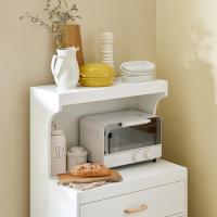 ,Aparador Auxiliar de madera de ingenieria bajo de Cocina con 2 Puertas y 1 cajón, para microondas,L62 cm x P40 cm x H119 cm,ES - details 8