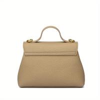 Bolso de mano beige elegante para mujer - Bolso de hombro versátil y elegante con herrajes en tono dorado, cierre de cremallera y forro de poliéster - Perfecto para el trabajo o salidas informales, bolso de mano de trabajo |   Bolso de hombro elegante | - details 7