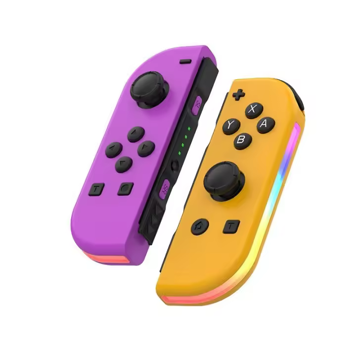 Controlador de juego inalámbrico Bluetooth, Compatible con controlador de interruptor, con función de despertador, vibración Dual, luz RGB - 1