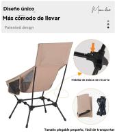 Silla reclinable jardin plegable portatil al aire libre multifunción Camping - details 4