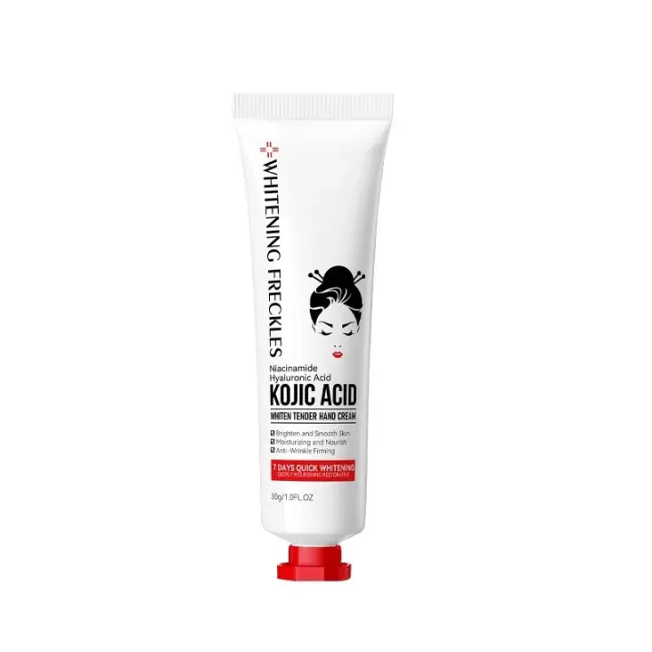 Crema de Ácido Kójico que se desvanece, loción nutritiva suave y rápida para el cuerpo de las manos, crema blanqueadora hidratante para aclarar la piel oscura - 1