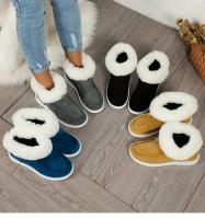 Simple Solid Color Thickened Medium Tube Warm Snow Boots Fashion Comfortable Thick Bottom Snow Boots Women Footwear - details 15