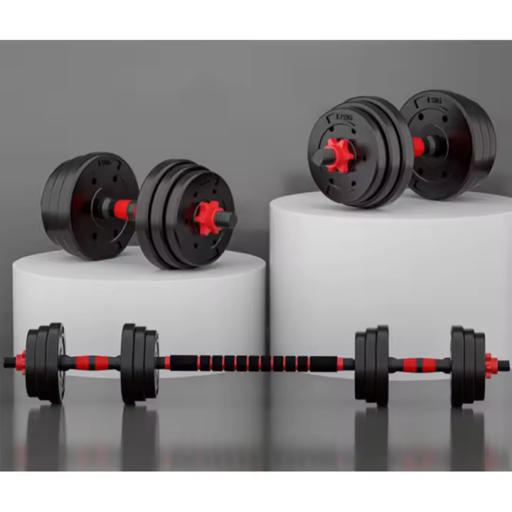 Rcynview  Set de Mancuernas Ajustables  Hierro Fundido Estilo Barbara Peso de 10 a 50kg - 1