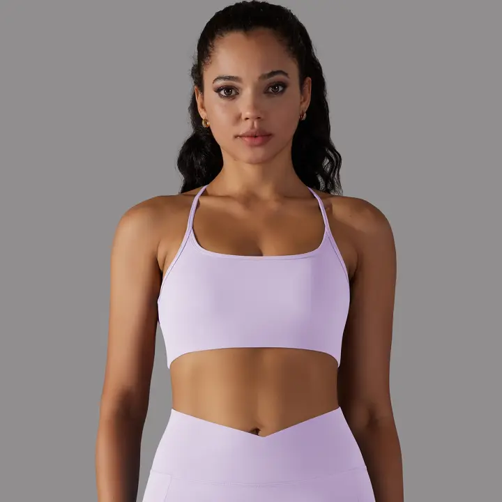 Sujetador Deportivo de Cruza Top de Yoga Comodo para Entrenamiento y Correr - 1