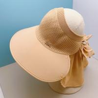 Sombrero de protección solar de ala grande, puede atar cola de caballo, cubierta superior de sombrero, protección facial, cuello, sombrero de sol para mujer, viaje de verano, sombrero de cubo transpirable - details 2