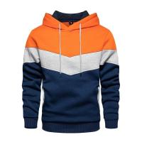 Sudadera con capucha de retales para hombre, ropa informal holgada de lana, ropa de calle cálida, moda masculina, prendas de vestir deportivas de otoño e invierno - details 15