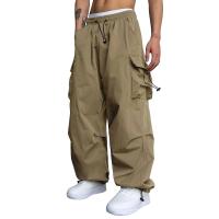 Pantalones Cargo de gran tamaño para hombre, ropa de calle Vintage, pantalones holgados de pierna ancha, pantalones de paracaídas informales para hombre - details 1