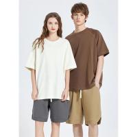 Pantalones Cortos de Algodón Retro Casual Solido para Hombres, Cinturón de Cordón, Estilo Suelto, Pantalones Deportivos de Cinco Minutos - details 16