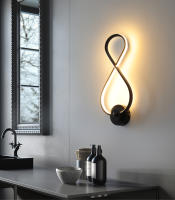 Lámpara LED de pared moderna para dormitorio, iluminación de pasillo interior, decoración de noche, AC85-265V, 24W - details 2