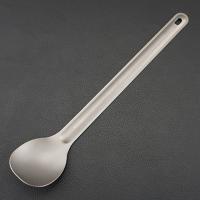 Cuchara De Titanio Con Mango Largo Para Camping Y Picnics Accesorios De Cocina Ambientales Utensilios De Cutlería Con Cuchara Y Fork EDC - details 17