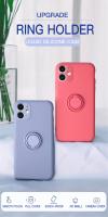 Funda de teléfono con soporte de anillo de silicona líquida Original para iPhone 16 15 14 Plus 13 12 11 Pro Max Mini soporte correa de cubierta magnética - details 0