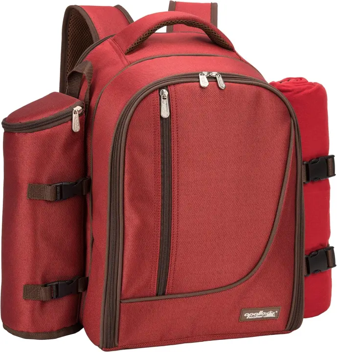 apollo walker Mochila de picnic para 4 personas Hamper Cooler Bag con Juego de Mesa y Manta - 1