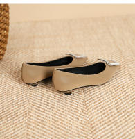 Zapatos de novia franceses de tacón bajo y poco profundos de nuevo estilo para mujer - details 22