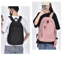 Mochila sencilla de gran capacidad para chica universitaria, mochila ligera unisex, mochilas escolares de color sólido para estudiantes - details 3