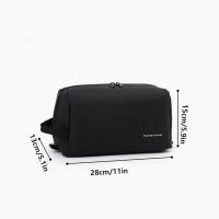 Neceser impermeable para hombre, bolsa de aseo de PU de mano de gran capacidad, bolsa de maquillaje ligera con separación de ropa seca y húmeda, para mujer y hombre - details 0