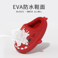 Zapatillas impermeables de algodón de tiburón, zapatos de algodón antideslizantes con suela gruesa de felpa cálida para mujer - details 2