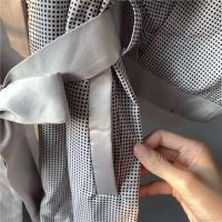 Limiguyue temperamento francés vestido de otoño de gama alta gris rejilla mujeres Midi Vestidos manga raglán cinturón adelgazante Vestidos F522 - details 3