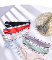 Ropa Interior de Algodón para Mujer, Cómoda Cintura, Baja Lencería de Color Sólido, Bragas Sexys, Moda de Verano, 3 Piezas - details 0