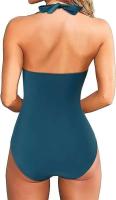 Circy Traje de Baño de Un Pie sin Espalda con Estampado de Leopardo Bikini de Encaje para Mujeres - details 32