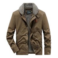 Chaqueta de invierno para hombre, chaqueta de béisbol de alta calidad, chaqueta Bomber gruesa y cálida con bordado de solapa para hombre, chaquetas gruesas de lana para hombre - details 1