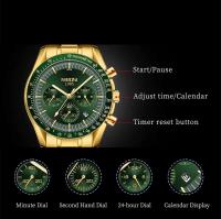 Reloj de Analógico de Acero Inoxidable NIBOSI para Hombres Cronómetro de Lujo Premium con Cara Grande Resistente al Agua Fecha y Hora - details 2