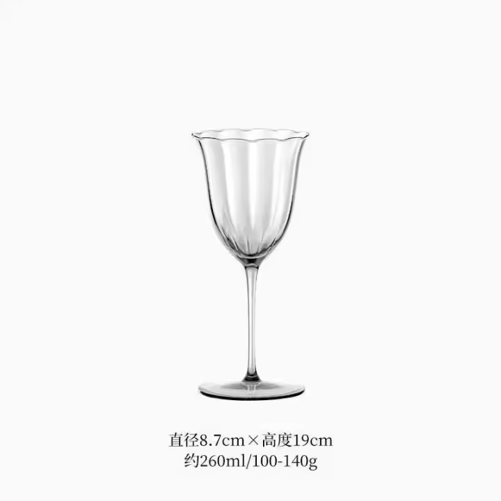 Vasos nórdicos wer, juego de champán, copa de cristal con cola, copa de Martini, copa de vino verde rosa acanalada - 1