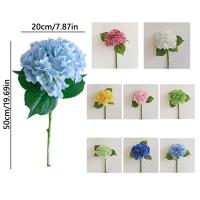 Flor de hortensia Artificial Multicolor, accesorios de flores de simulación de tacto Real DIY, pétalos de seda, plantas realistas, suministros para fiestas - details 0