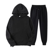 Sudadera con capucha de manga larga de lana informal para mujer, ropa deportiva de invierno, 2 piezas - details 1