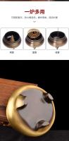 Estufa de incienso de placa pequeña, aromaterapia de Buda para interiores, ceremonia del té Zen, purificación de aire, cobre puro, sándalo - details 4