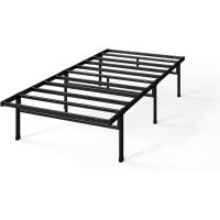 Cama 150x190 cm - Altura 36 cm con Almacenamiento Debajo de la Cama - Marco de la Cama de Plataforma de Metal - Negro - details 24