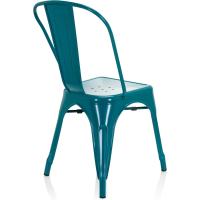 Comfort Metal Azul Petróleo, bistró apilable, Estilo Industrial - details 2