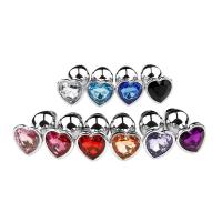 Corazón 3 tamaños de acero inoxidable cristal extraíble Butt Plug estimulador juguetes sexuales anales consolador masajeador de próstata - details 0