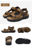 Sandalias cómodas de verano para hombre, zapatos suaves para playa y exterior, transpirables, informales de cuero - details 25