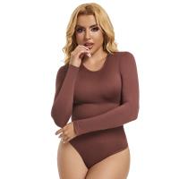 Faja moldeadora de cuerpo completo para mujer, ropa moldeadora de manga larga con cuello redondo, Body transpirable adelgazante, corsé entrenador de cintura con Control de barriga sin costuras - details 9