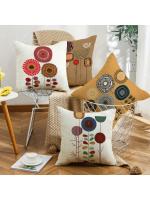 Juego de 4 Fundas decorativas para Sofá, Cojines florales de Lino , para Sofá, Cama, Coche, Hogar, 45x45cm - details 6