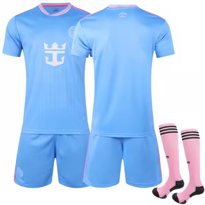 bambino2526 Conjunto azul Major League Club Jersey New Miami 2 No. Traje de fútbol de Messi 10 - 1