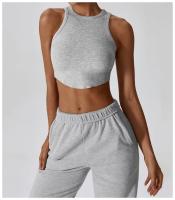 Top Deportivo de Yoga para Mujer Gimnasio Crop Tops Sin Costuras Uso en la Calle Cuello Redondo Manga Corta Secado Rápido Ideal para Primavera/Verano - details 18