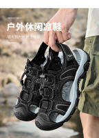 Sandalias de Cuero de Vaca de Primera Calidad Tamaño Grande Ideal para Montañismo, Viajes al Aire Libre, Ocio de Verano para Hombres Estilo de Bolsa de Cabeza - details 13