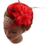 Sombrero Formal Vintage, tocado, flor Floral, pluma, tocado con horquillas, diadema de malla, sombrero de fieltro, pinza para el pelo, sombrerería de fiesta - details 0