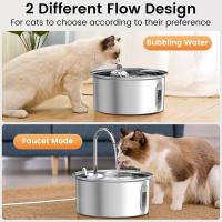Fuente de agua para gatos de acero inoxidable, fuente para beber para gatos de 3,2 L, fuente de agua para mascotas para gatos de interior, dispensador de agua sin BPA con 2 modos de flujo, fuente con pico para gatos y perros - details 6